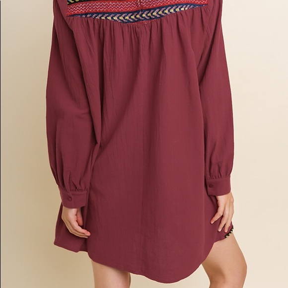 🆕Umgee Fall 2019 Aztec Embroidered Detailed Dress - Picture 3 of 7